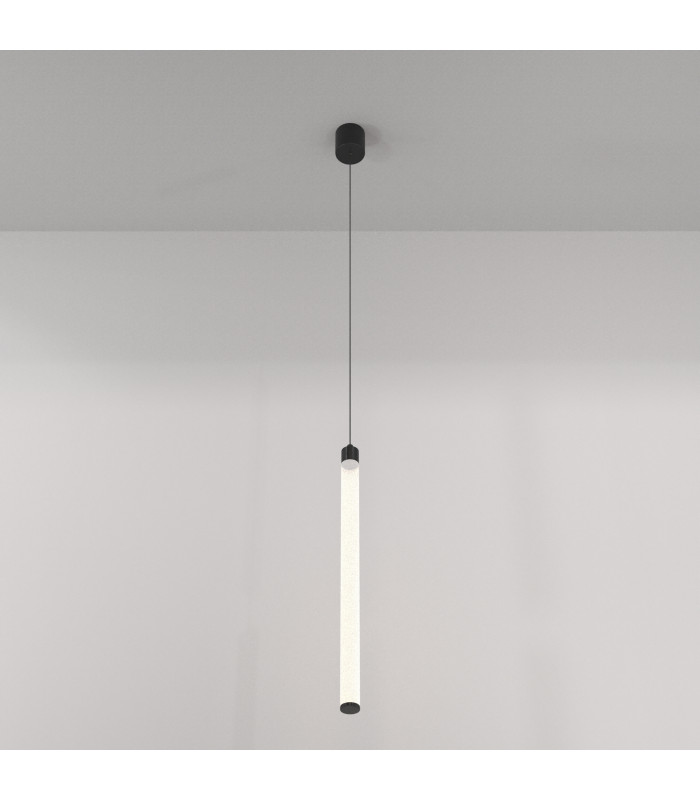 Maytoni Ray Slim Pendant Ceiling Light Black 95.9cm Integrated LED 3000K-1