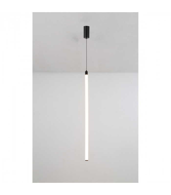 Maytoni Ray Slim Pendant Ceiling Light Black 95.9cm Integrated LED 3000K-2