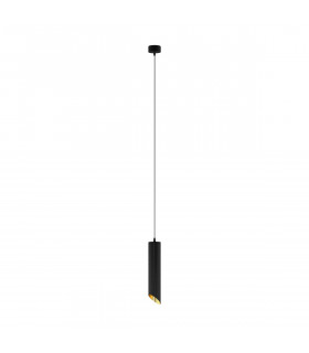 Maytoni Lipari Slim Pendant Ceiling Light Black Gold 30cm GU10-2