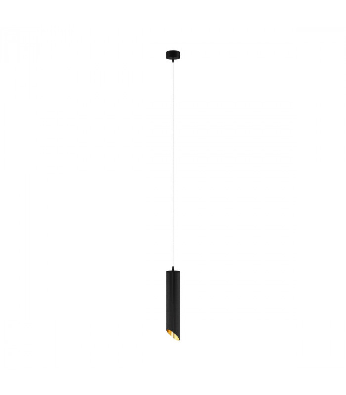Maytoni Lipari Slim Pendant Ceiling Light Black Gold 30cm GU10-2