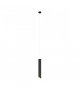 Maytoni Lipari Slim Pendant Ceiling Light Black Gold 40cm GU10-2