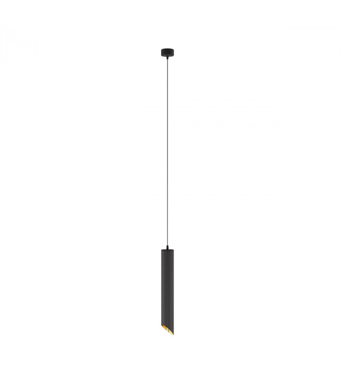 Maytoni Lipari Slim Pendant Ceiling Light Black Gold 40cm GU10-2