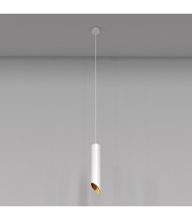 Maytoni Lipari Slim Pendant Ceiling Light White Gold 30cm GU10-1