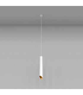 Maytoni Lipari Slim Pendant Ceiling Light White Gold 40cm GU10-1