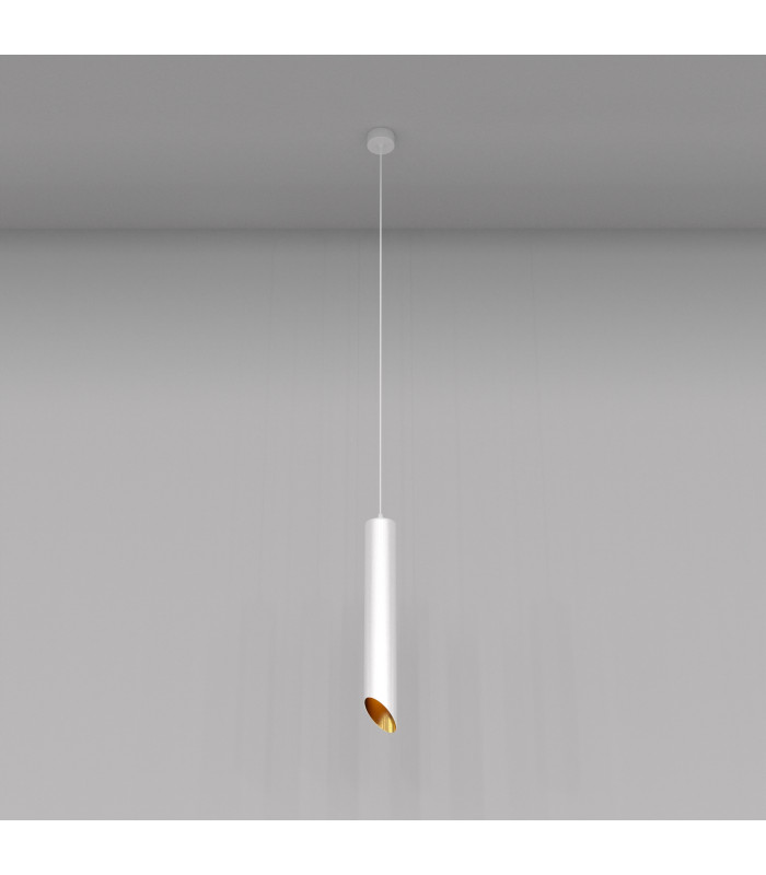 Maytoni Lipari Slim Pendant Ceiling Light White Gold 40cm GU10-1