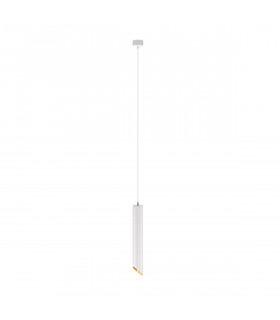 Maytoni Lipari Slim Pendant Ceiling Light White Gold 40cm GU10-2
