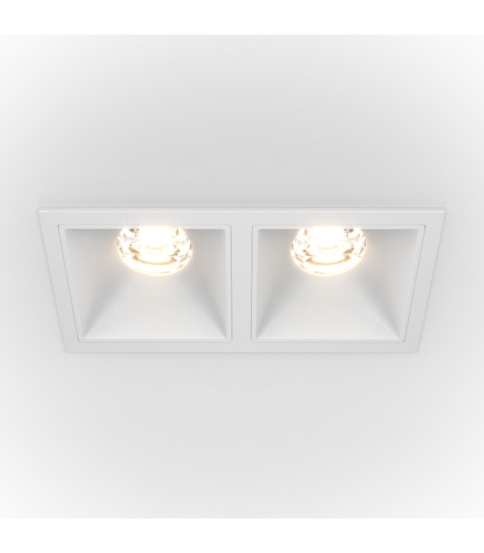 Maytoni Alfa LED Twin Recessed Downlight White 1100lm 4000K-1