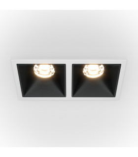Maytoni Alfa LED Twin Recessed Downlight White Black 1000lm 4000K-1