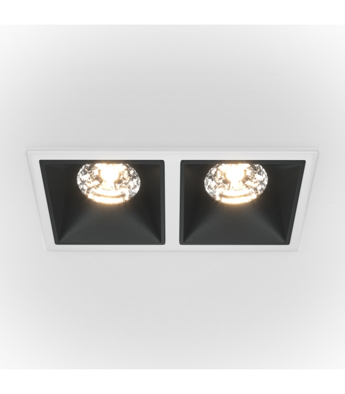 Maytoni Alfa LED Twin Recessed Downlight White Black 2350lm 4000K-1