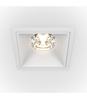 Maytoni Alfa LED Square Dimmable Recessed Downlight White 1150lm 3000K-1