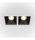 Maytoni Alfa LED Twin Dimmable Recessed Downlight White Black 900lm 3000K-1