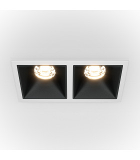 Maytoni Alfa LED Twin Dimmable Recessed Downlight White Black 1000lm 4000K-1