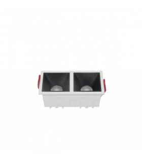 Maytoni Alfa LED Twin Dimmable Recessed Downlight White Black 1000lm 4000K-2