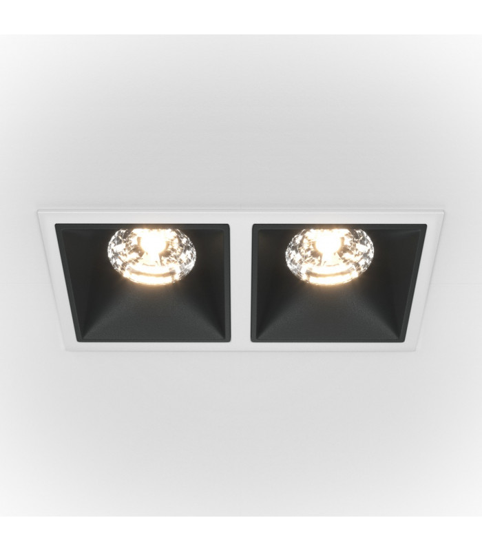 Maytoni Alfa LED Twin Dimmable Recessed Downlight White Black 2350lm 4000K-1