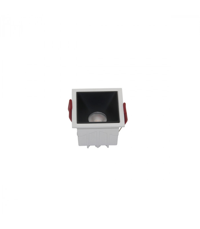 Maytoni Alfa LED Square Dimmable Recessed Downlight White Black 450lm 3000K-2