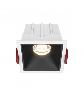 Maytoni Alfa LED Square Dimmable Recessed Downlight White Black 500lm 4000K-2