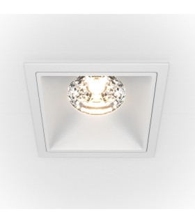 Maytoni Alfa LED Square Dimmable Recessed Downlight White 1250lm 4000K-1