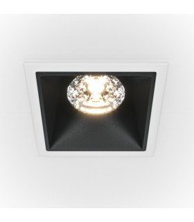 Maytoni Alfa LED Square Dimmable Recessed Downlight White Black 1150lm 4000K-1