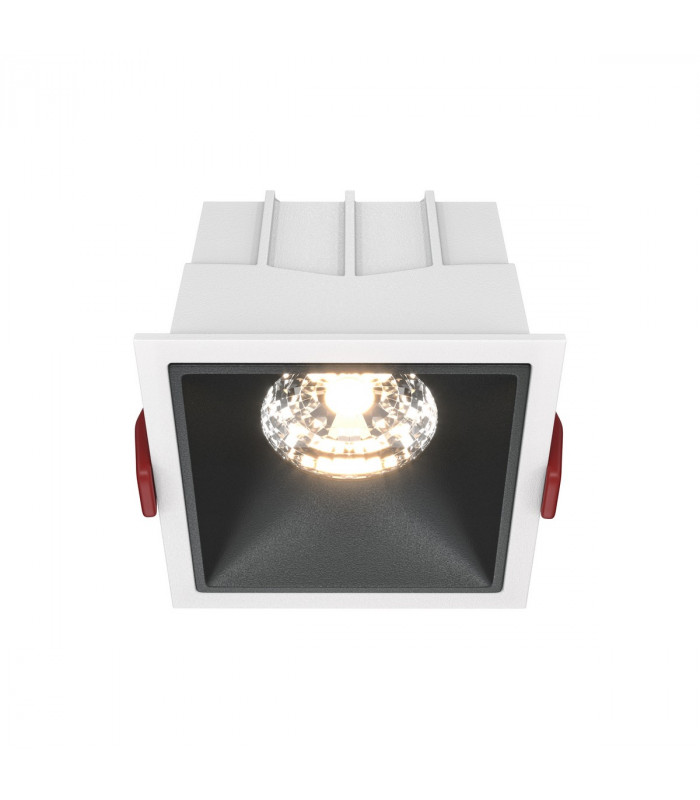 Maytoni Alfa LED Square Dimmable Recessed Downlight White Black 1150lm 4000K-3