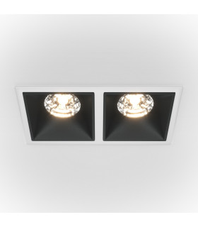 Maytoni Alfa LED Twin Dimmable Recessed Downlight White Black 2100lm 3000K-1