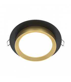 Maytoni Hoop Round Recessed Downlight Black Gold GX53-2