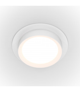 Maytoni Hoop Round Recessed Downlight White GX53-1