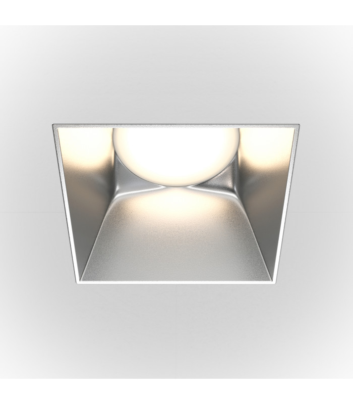 Maytoni Share Square Recessed Downlight Matt Silver GU10-1