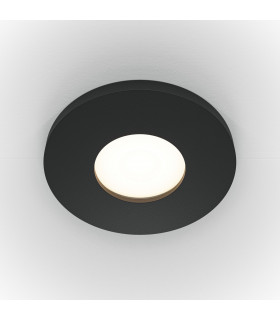 Maytoni Stark Round Recessed Downlight Black GU10 IP65-1