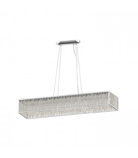 Laure 4 Light Glass Chrome Flush Ceiling Light