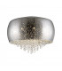 Laure 5 Light Chrome Spiral Light Cluster Pendant Ceiling Light