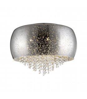 Laure 5 Light Chrome Spiral Light Cluster Pendant Ceiling Light