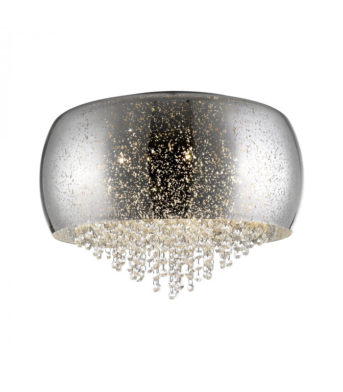Laure 5 Light Chrome Spiral Light Cluster Pendant Ceiling Light
