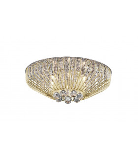 Carlo 6 Light Flush Gold Ceiling Fitting