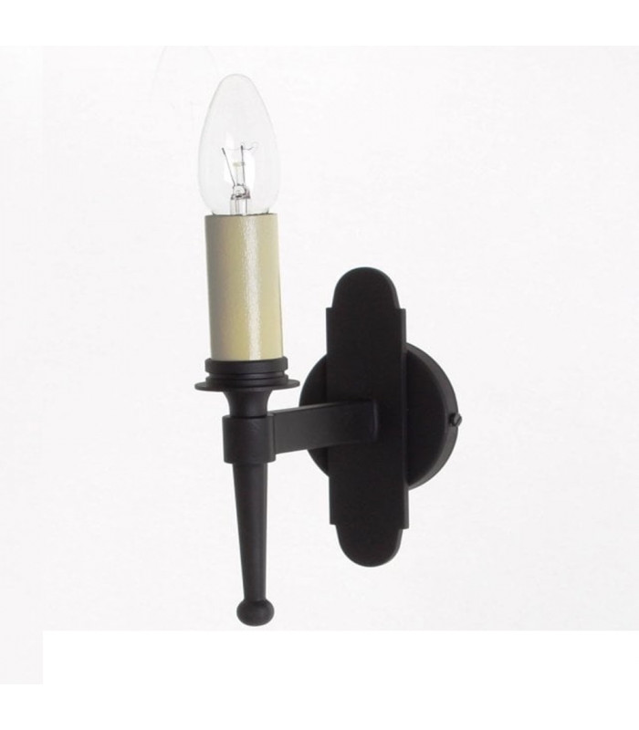 Blenheim 1 Light Matt Black Wall Light