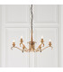 Columbia 6 Light Multi Arm Ceiling Pendant Chandelier Antique Brass Opal Glass E14-7
