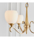 Columbia 3 Light Multi Arm Ceiling Pendant Chandelier Antique Brass Opal Glass E14-5