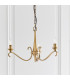 Columbia 3 Light Multi Arm Ceiling Pendant Chandelier Antique Brass Opal Glass E14-7