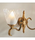 Columbia 2 Light Indoor Twin Wall Light Antique Brass with Glass E14-4
