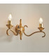 Columbia 2 Light Indoor Twin Wall Light Antique Brass with Glass E14-7