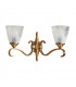 Columbia 2 Light Indoor Twin Wall Light Antique Brass with Glass E14-8