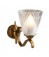 Columbia 1 Light Wall Light Antique Brass with Glass Shade E14-1