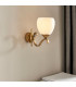 Columbia 1 Light Wall Light Antique Brass with Opal Glass Shade E14-3