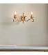 Columbia 2 Light Indoor Twin Wall Light Antique Brass with Opal Glass E14-8