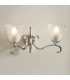 Columbia 2 Light Indoor Twin Wall Light Clear Glass Polished Nickel Plate with Deco Shades E14-2