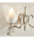 Columbia 2 Light Indoor Twin Wall Light Clear Glass Polished Nickel Plate with Deco Shades E14-6