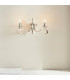 Columbia 2 Light Indoor Twin Wall Light Clear Glass Polished Nickel Plate with Deco Shades E14-8