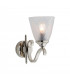 Columbia 1 Light Indoor Wall Light Clear Glass Polished Nickel Plate with Deco Shade E14-1