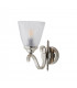 Columbia 1 Light Indoor Wall Light Clear Glass Polished Nickel Plate with Deco Shade E14-6