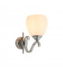 Columbia 1 Light Wall Light Polished Nickel Plate with Matt Opal Glass Shade E14-1