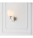 Columbia 1 Light Wall Light Polished Nickel Plate with Matt Opal Glass Shade E14-3
